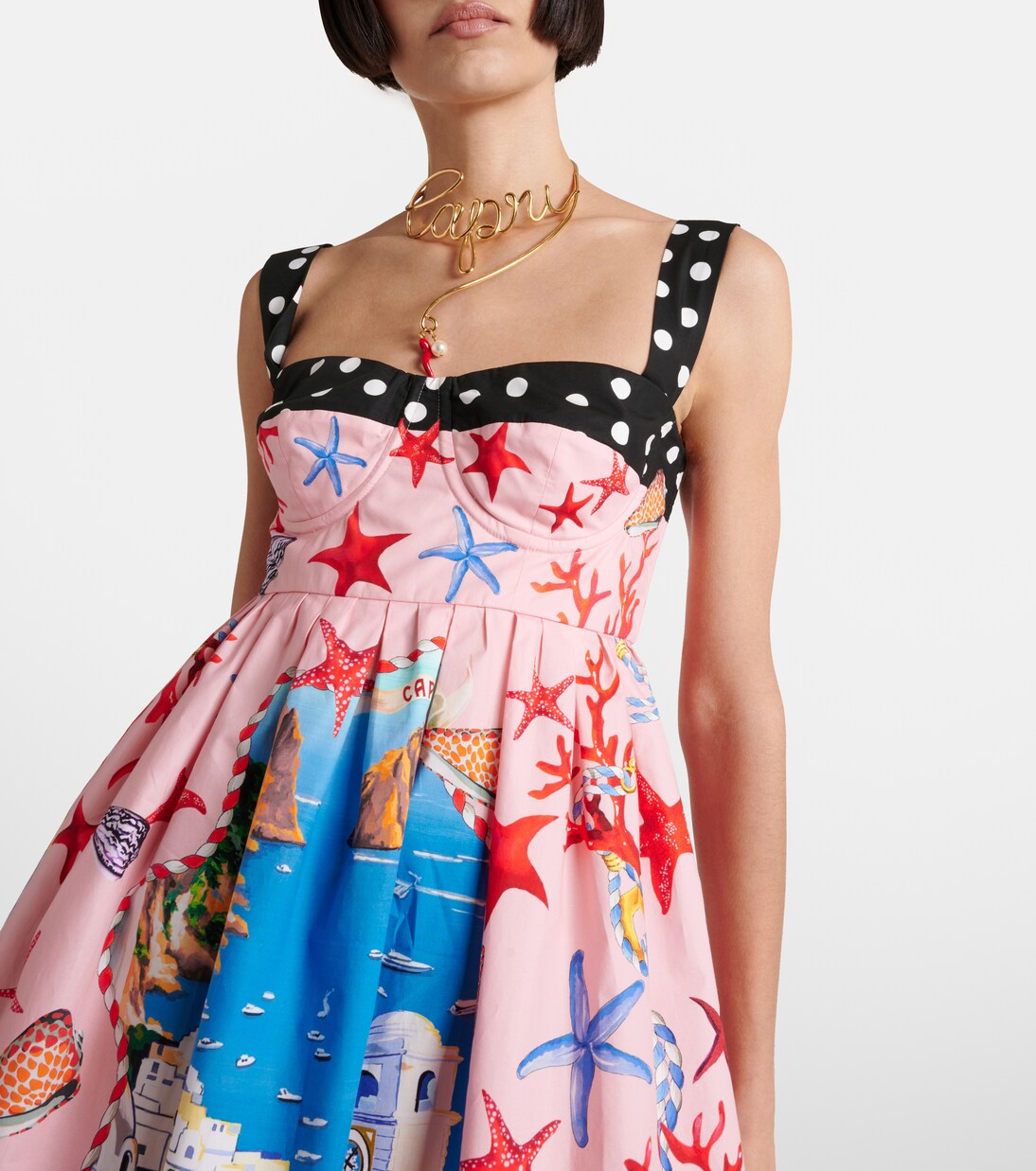 Capri printed cotton minidress | Dolce&Gabbana