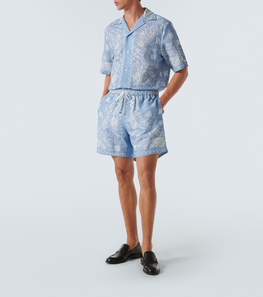 Chemise Bandana en lin et coton | Amiri