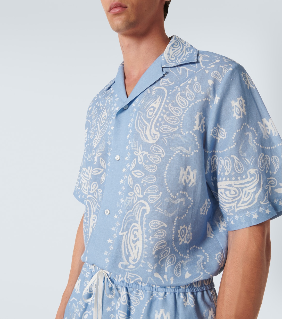 Chemise Bandana en lin et coton | Amiri