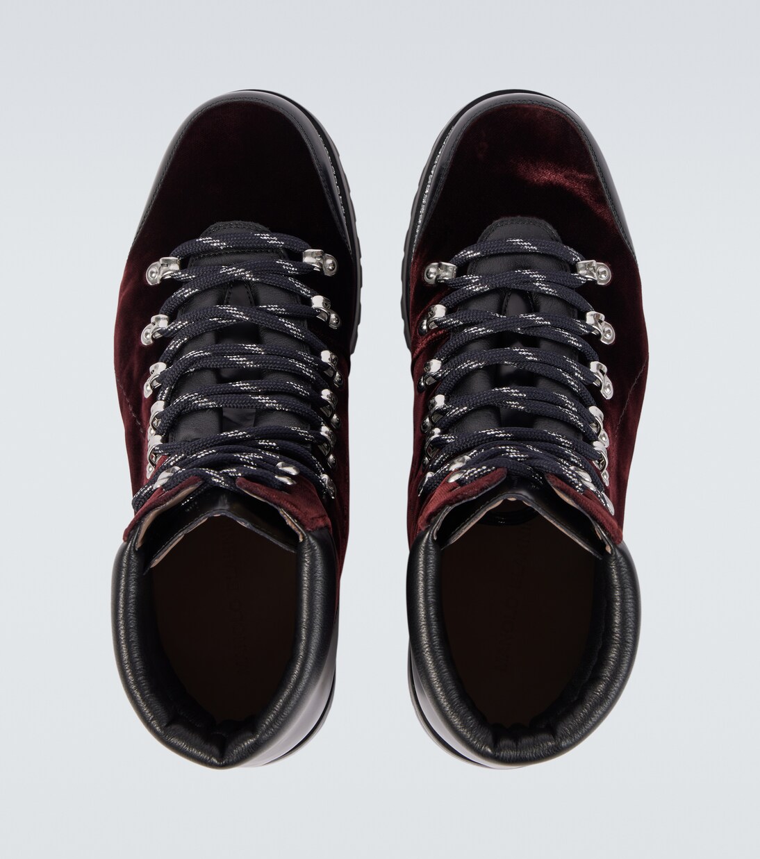 Schnürstiefel Janka aus Samt mit Leder | Manolo Blahnik