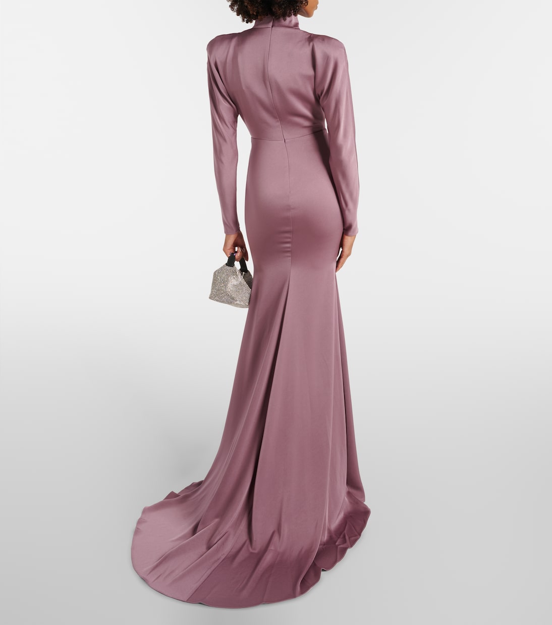 Abito lungo in crêpe di raso | Alex Perry