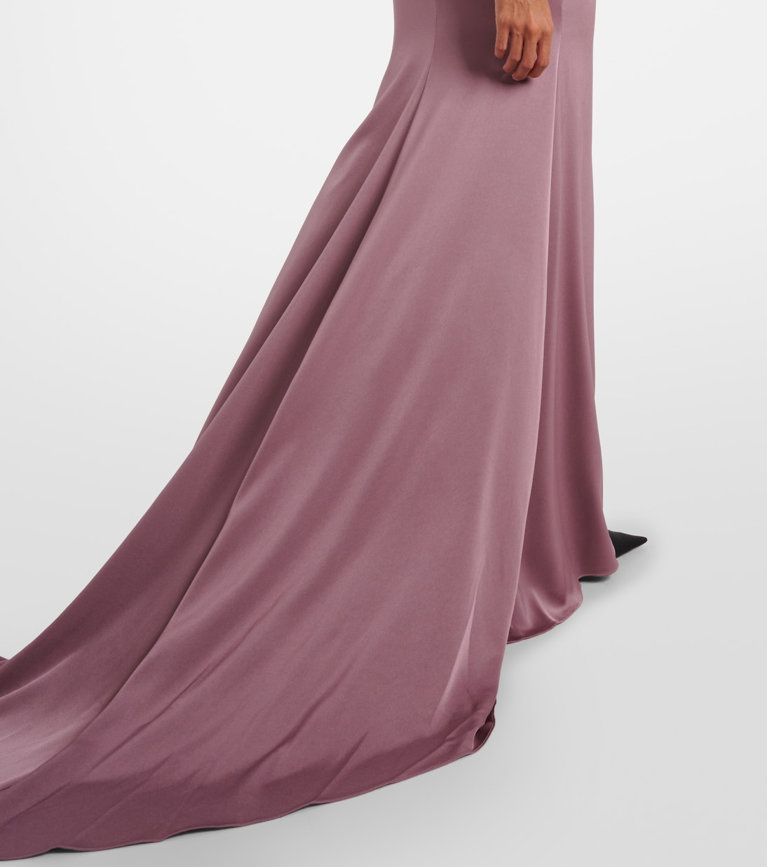 Abito lungo in crêpe di raso | Alex Perry