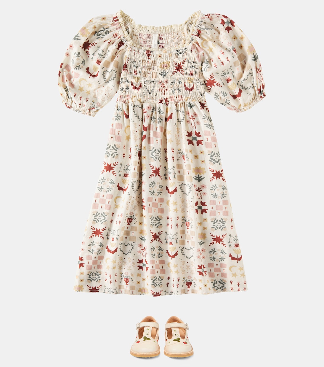 Della balloon-sleeve linen-blend dress | Rylee + Cru