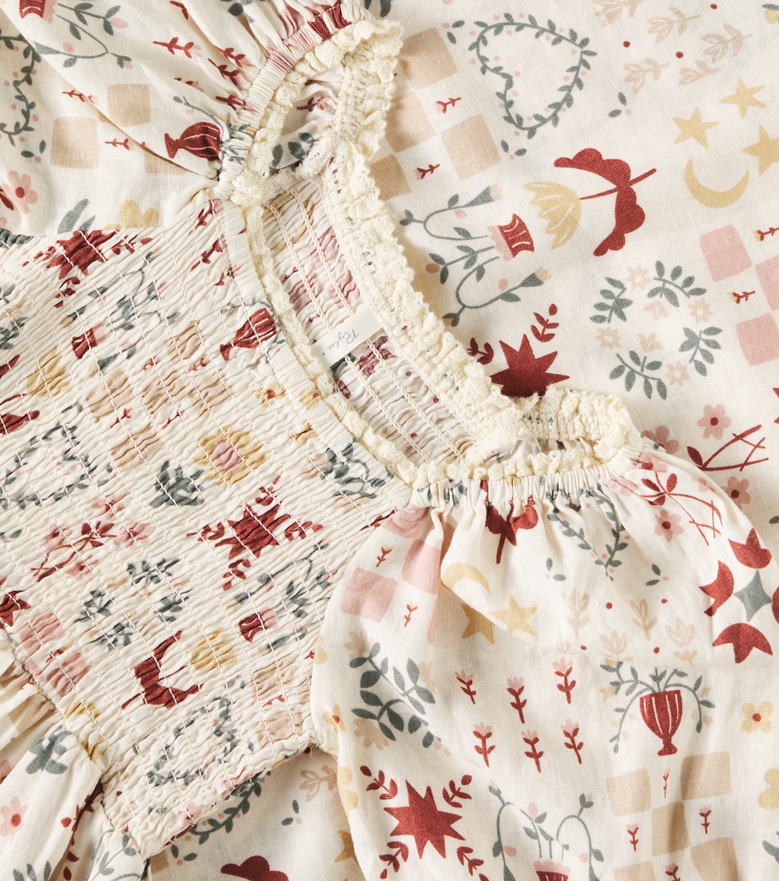 Della balloon-sleeve linen-blend dress | Rylee + Cru