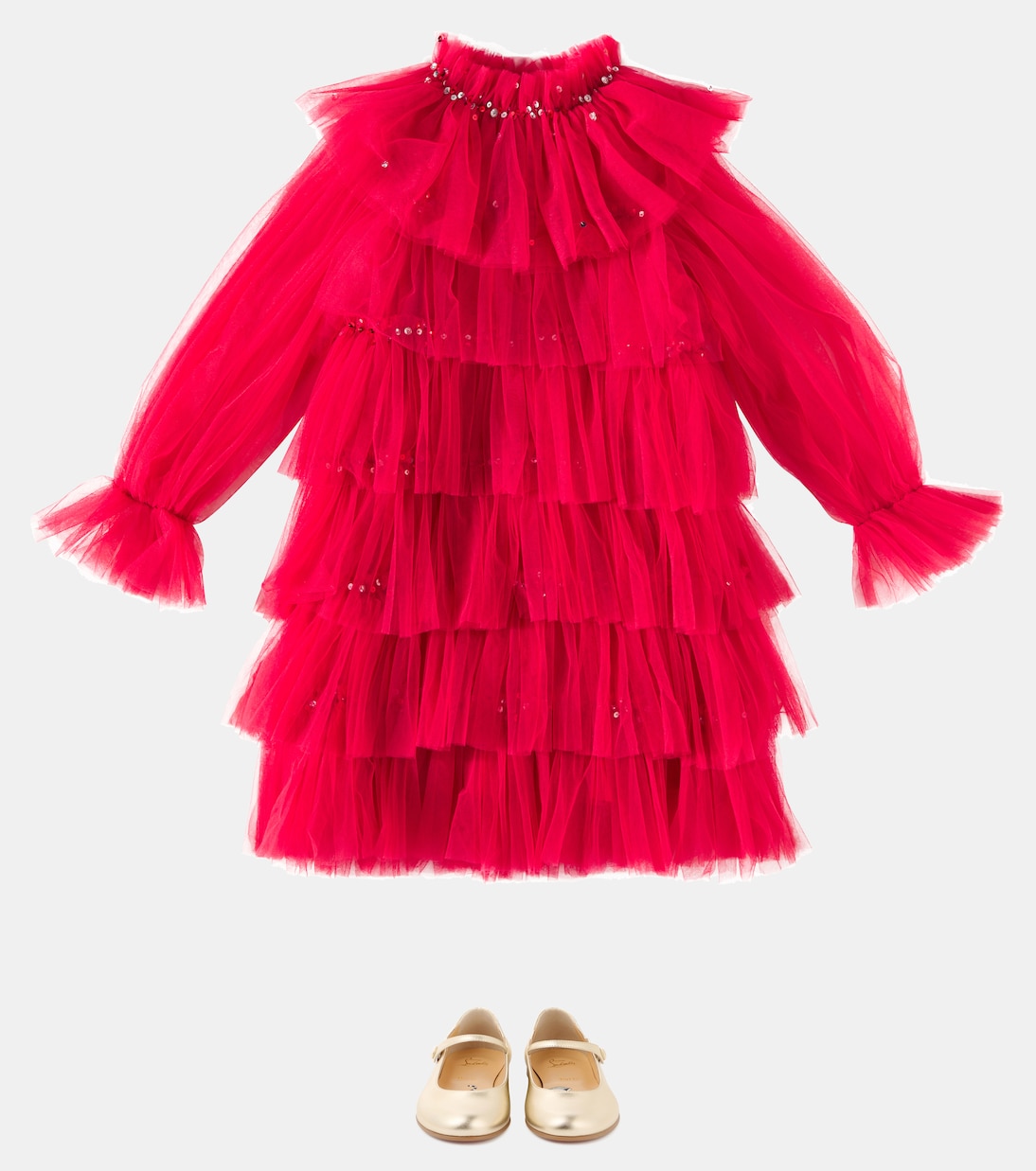 Abito Luminous in tulle con volant | Tutu Du Monde