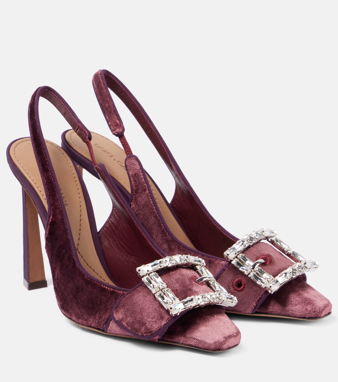 Pumps slingback in velluto con cristalli | Dolce&Gabbana