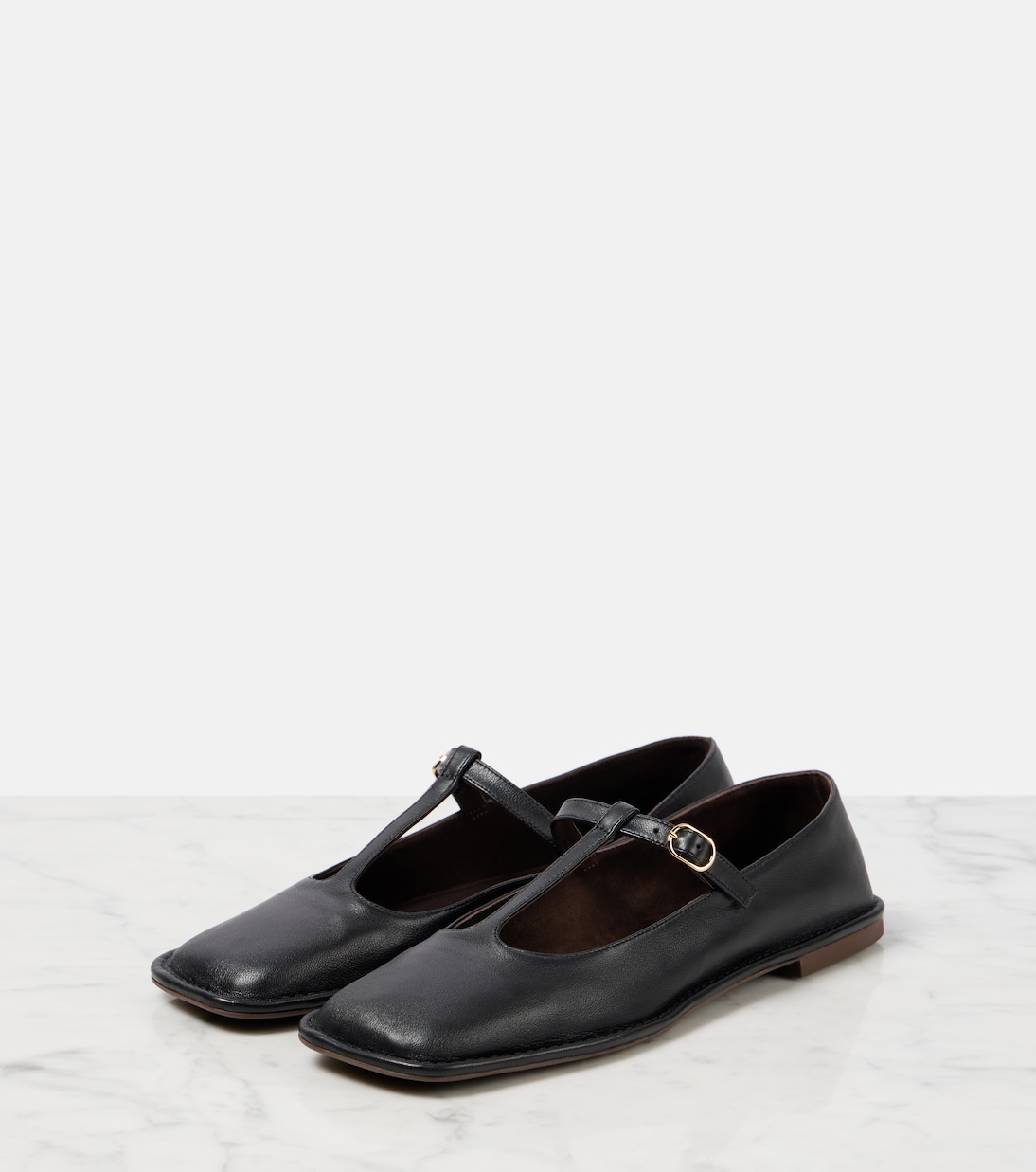 Ballerinas Square T-Strap aus Leder | The Row