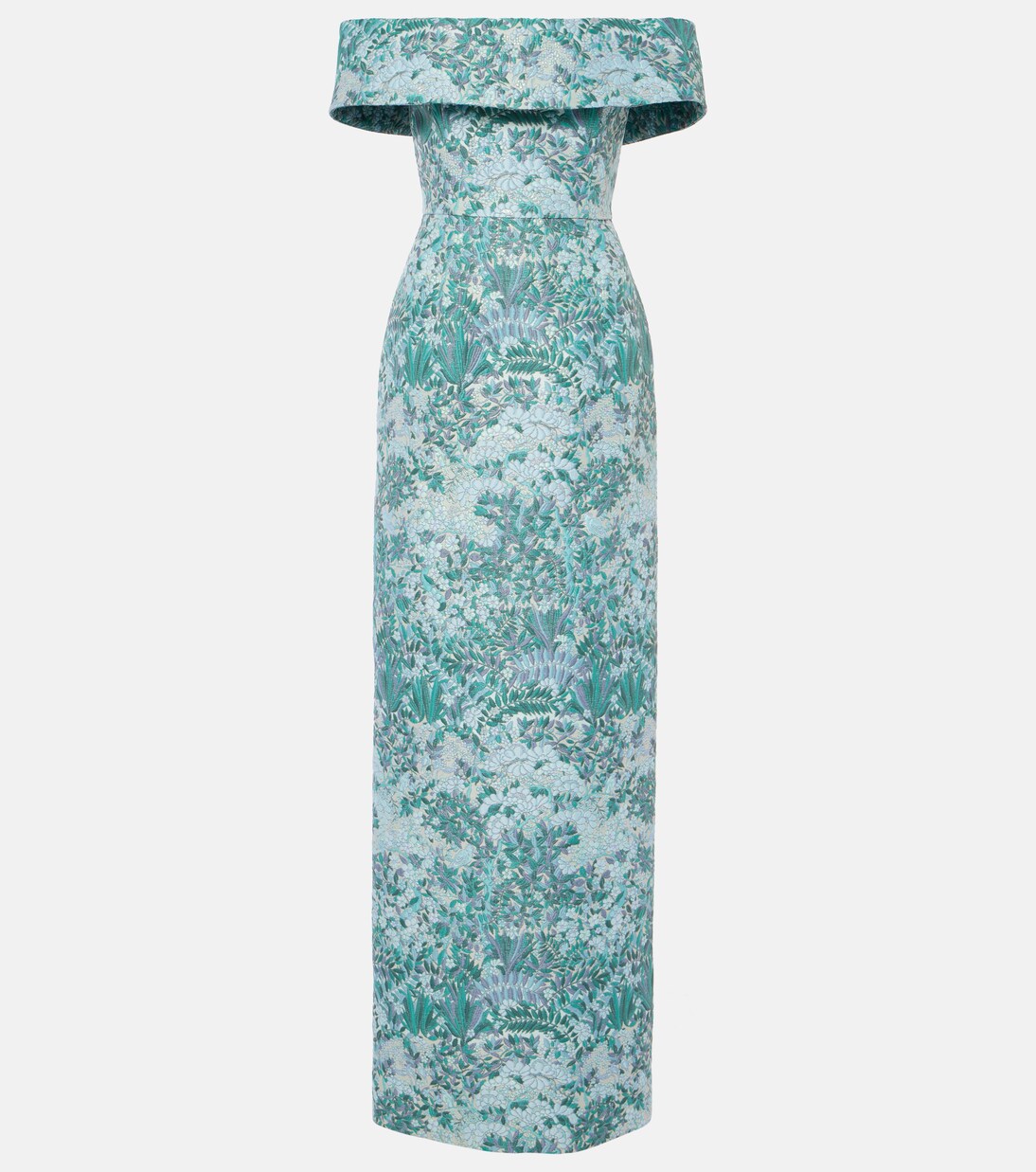 Robe longue Clover en brocart à fleurs | Markarian