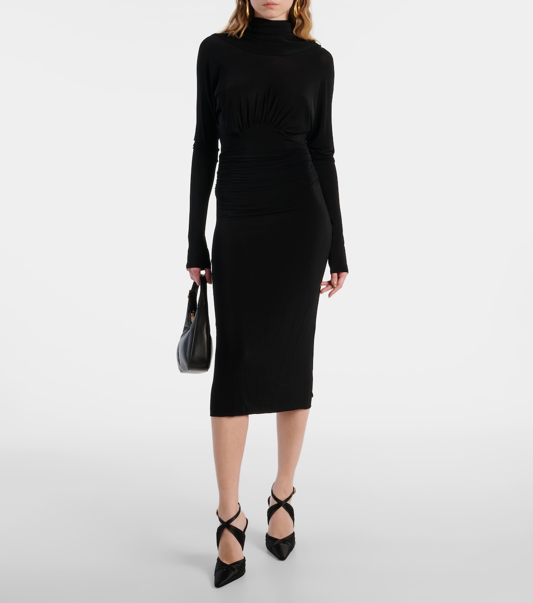 Pumps slingback Véronique 110 in raso | Saint Laurent