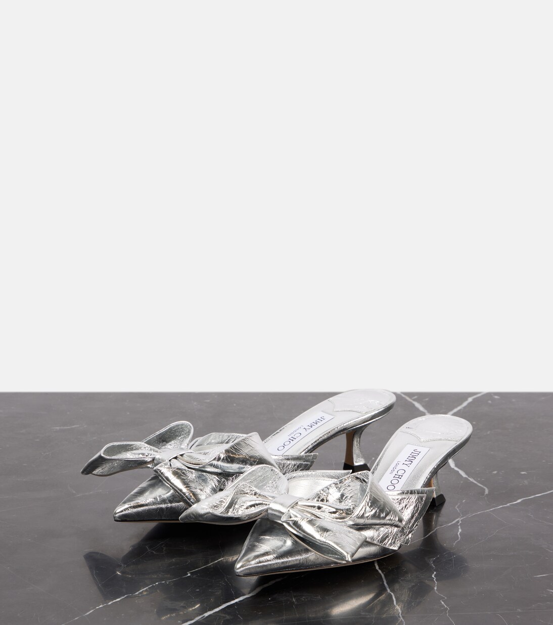 Mules Staz 50 aus Metallic-Leder | Jimmy Choo