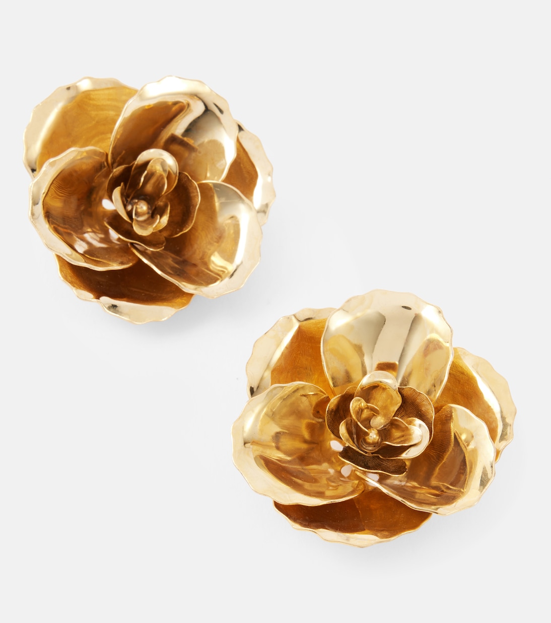 Gladiolus 18kt gold-plated earrings | Jennifer Behr