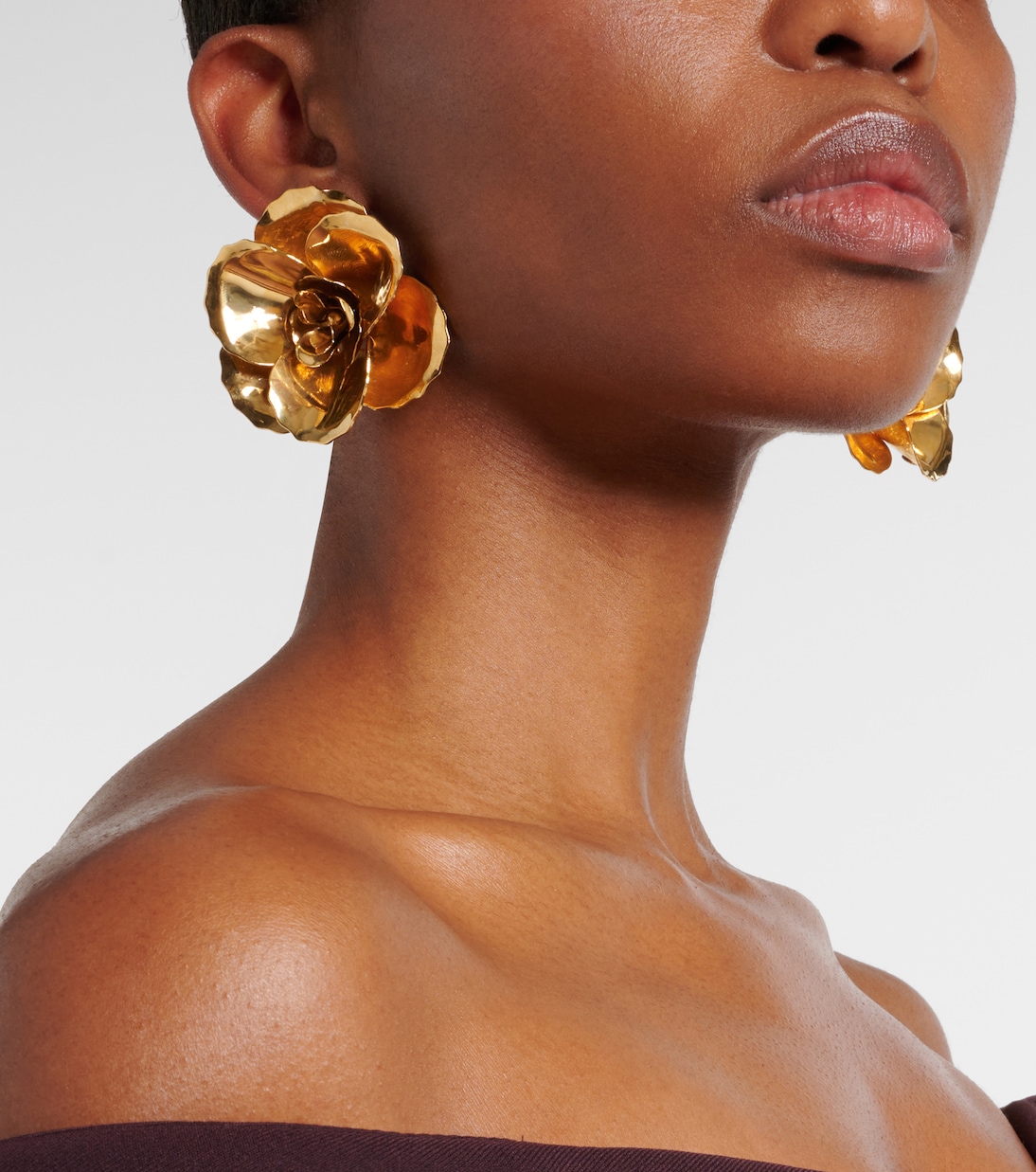 Gladiolus 18kt gold-plated earrings | Jennifer Behr