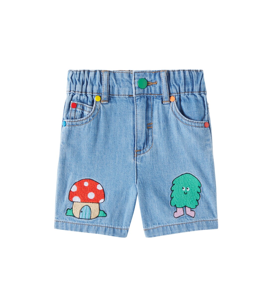 Baby embroidered denim shorts | Stella McCartney Kids