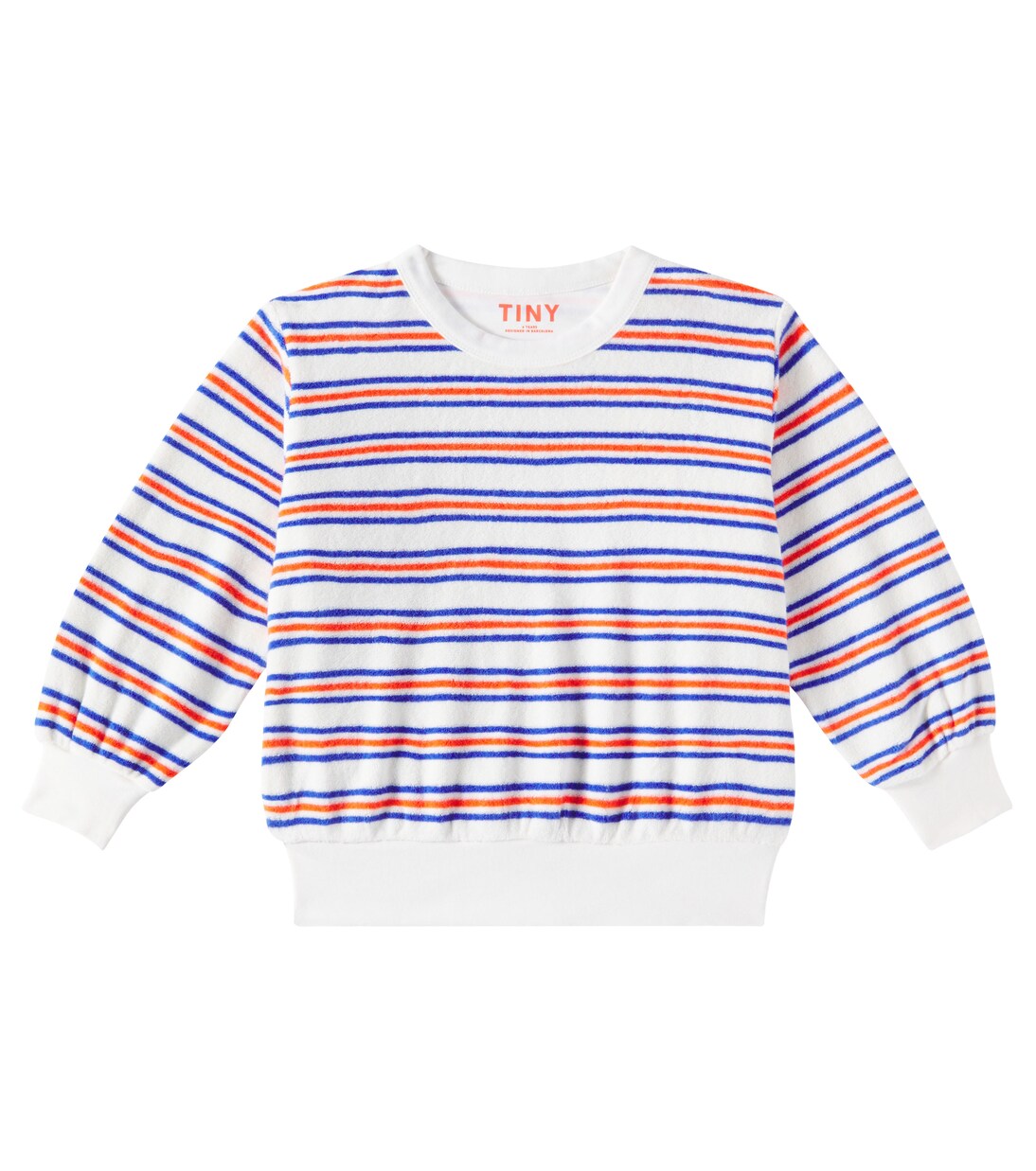 Striped cotton terry sweatshirt | Tinycottons