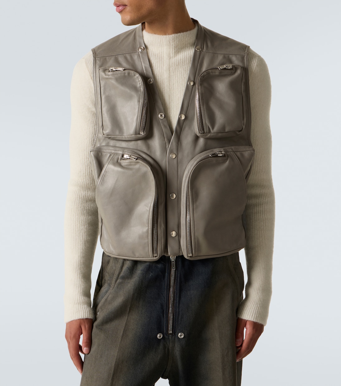 Leather vest | Rick Owens