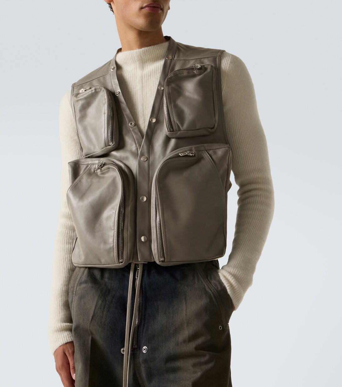Leather vest | Rick Owens