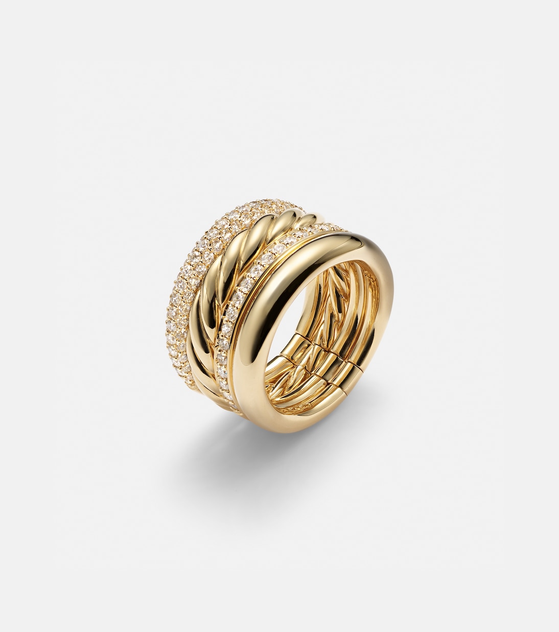 DY Mercer® 18kt gold ring with diamonds | David Yurman