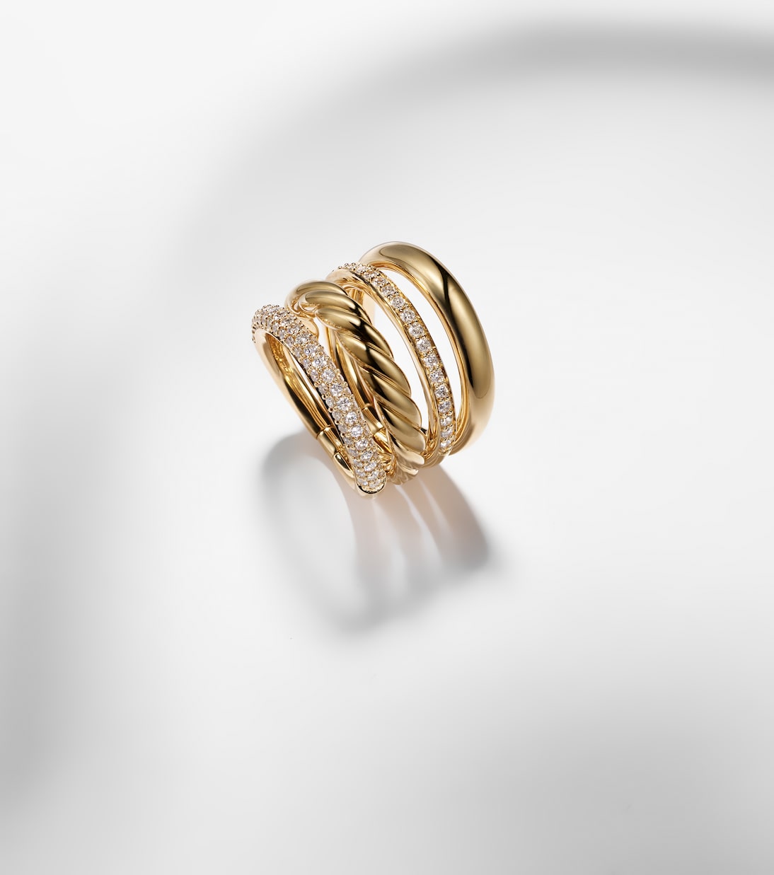 DY Mercer® 18kt gold ring with diamonds | David Yurman