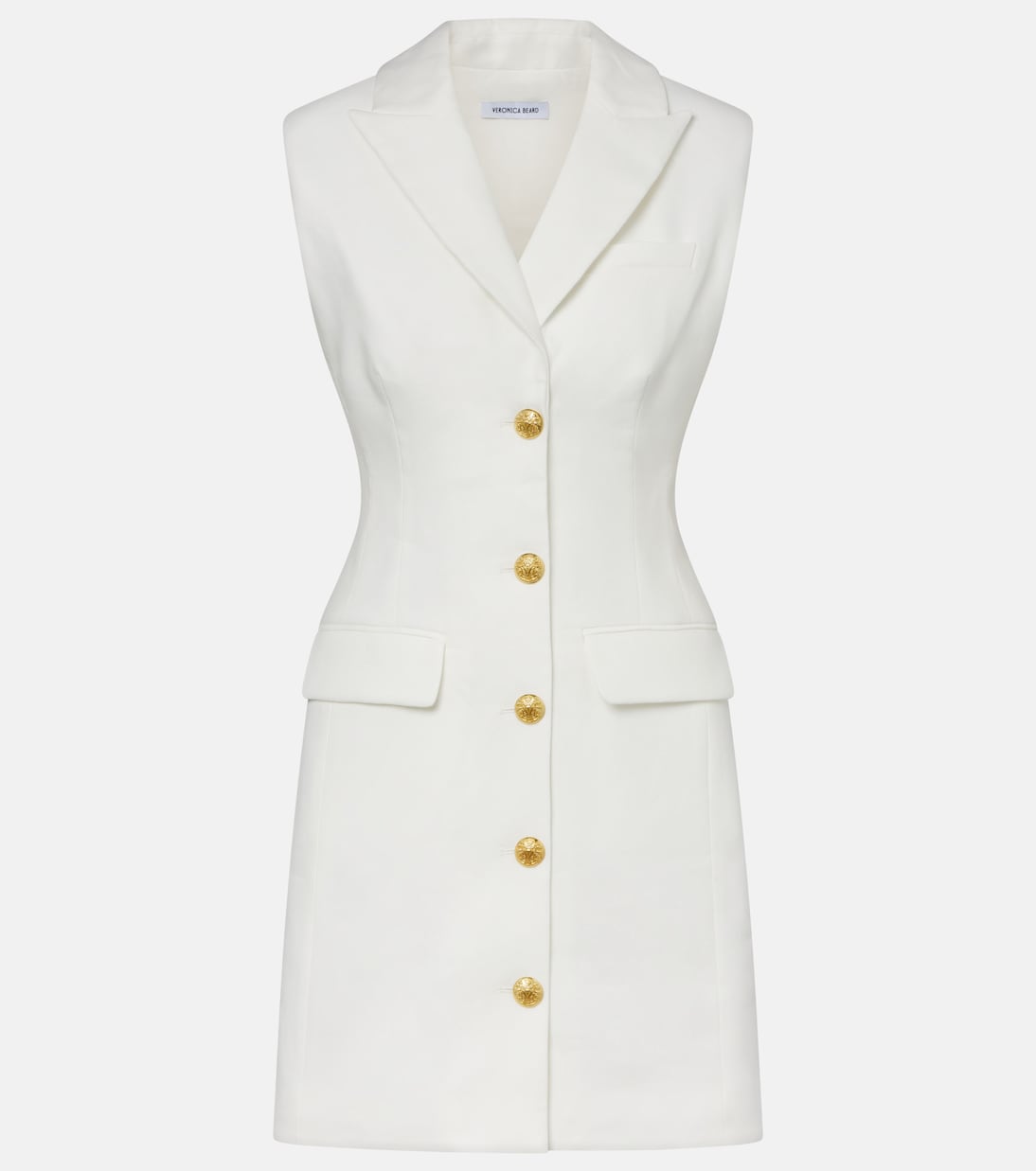 فستان قصير من الكتّان المخلوط Fairfax | Veronica Beard