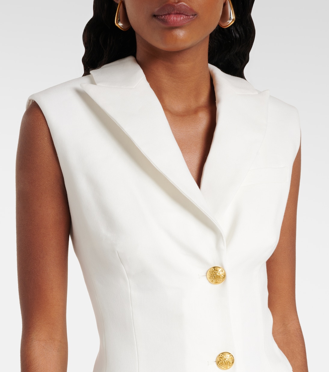 فستان قصير من الكتّان المخلوط Fairfax | Veronica Beard