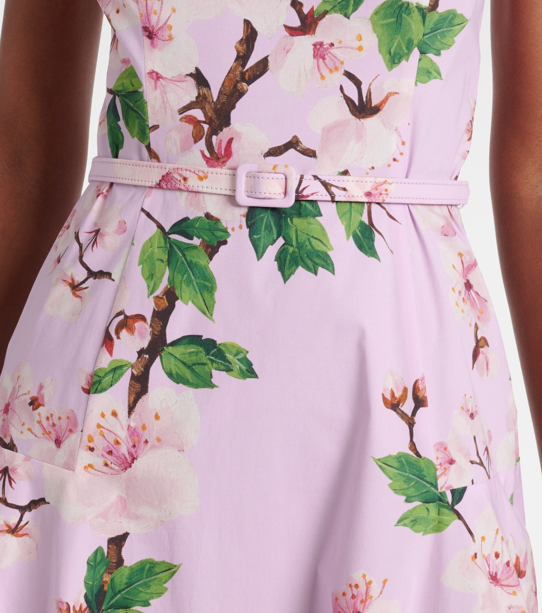Floral cotton-blend midi dress | Oscar de la Renta