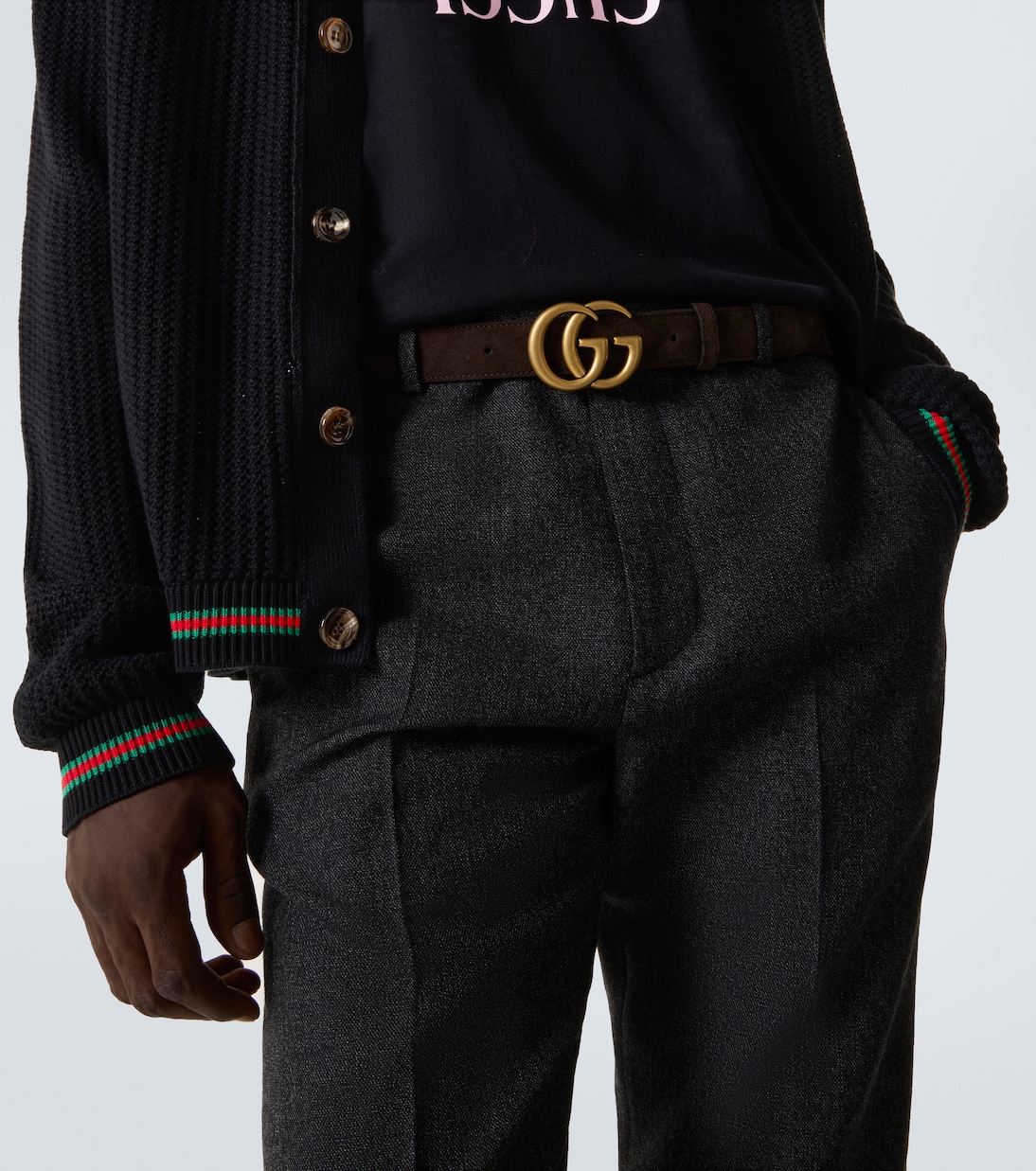 Gürtel GG Marmont aus Veloursleder | Gucci