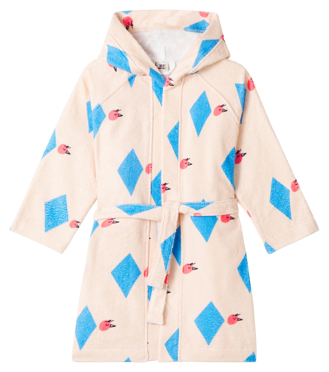 Diamond Bird printed terry robe | Jellymallow