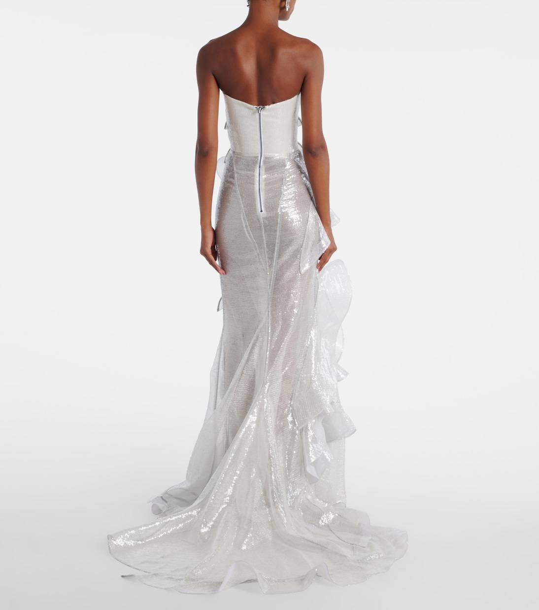 Refraction sequined ruffled gown | Maticevski