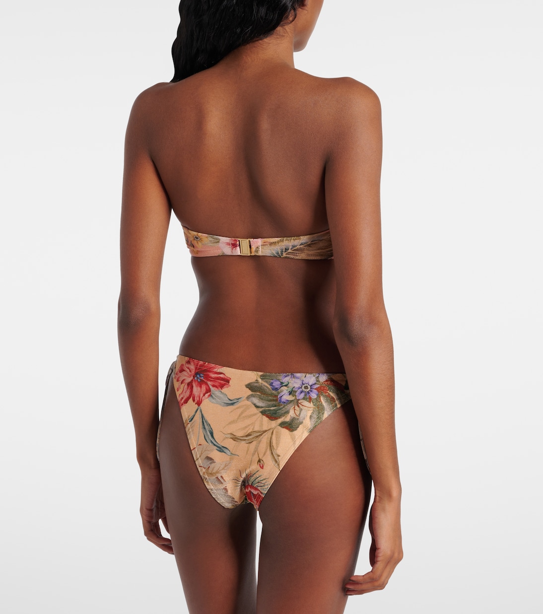 Coco bow-detail floral bikini top | Zimmermann