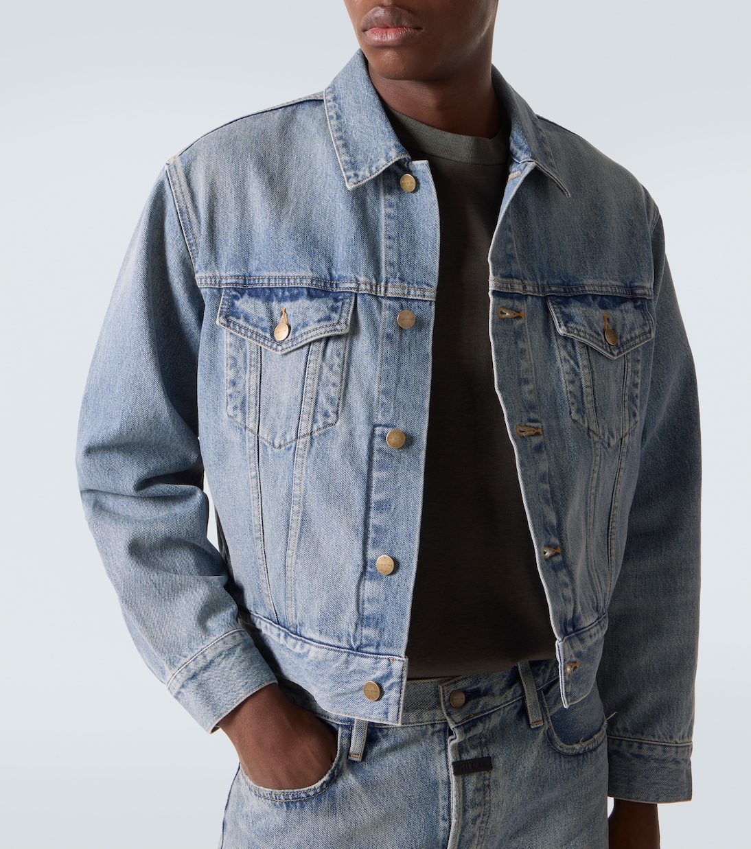 Trucker cropped denim jacket | Fear of God