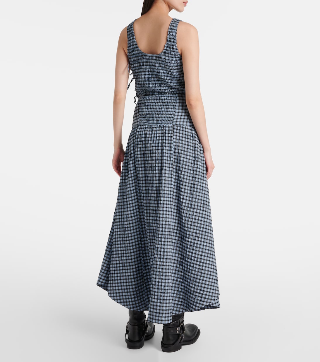 High-Rise-Maxirock aus einem Baumwollgemisch | Ganni