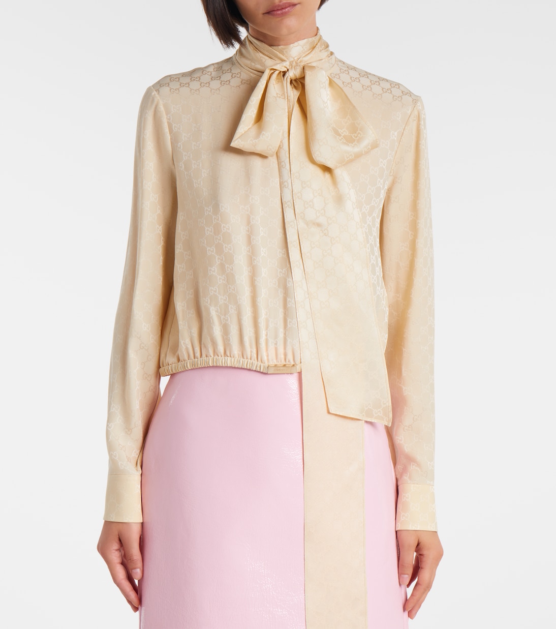 Schluppenbluse GG aus Seide | Gucci