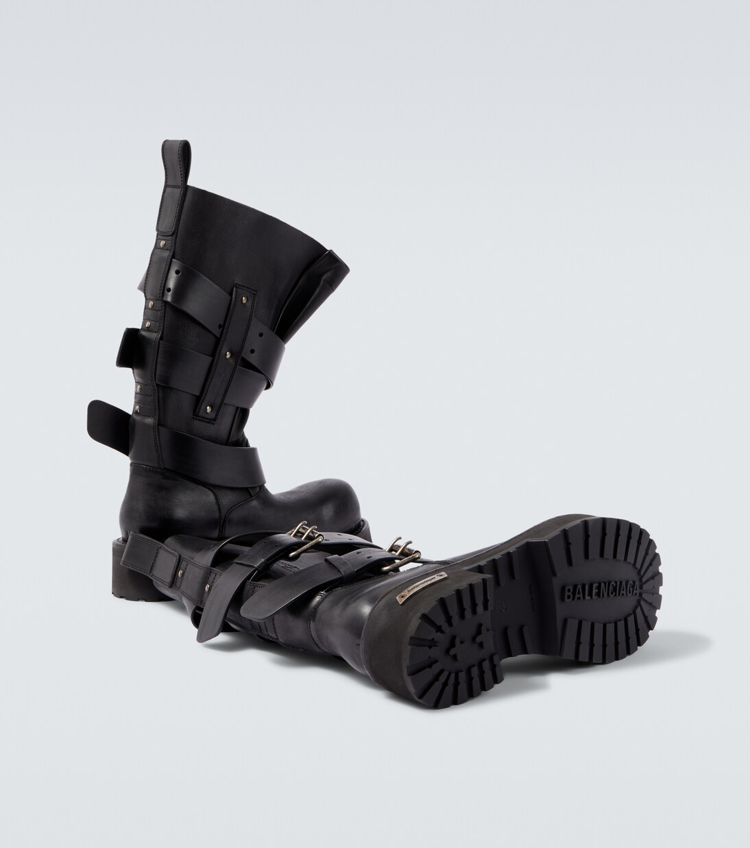 Venom leather biker boots | Balenciaga
