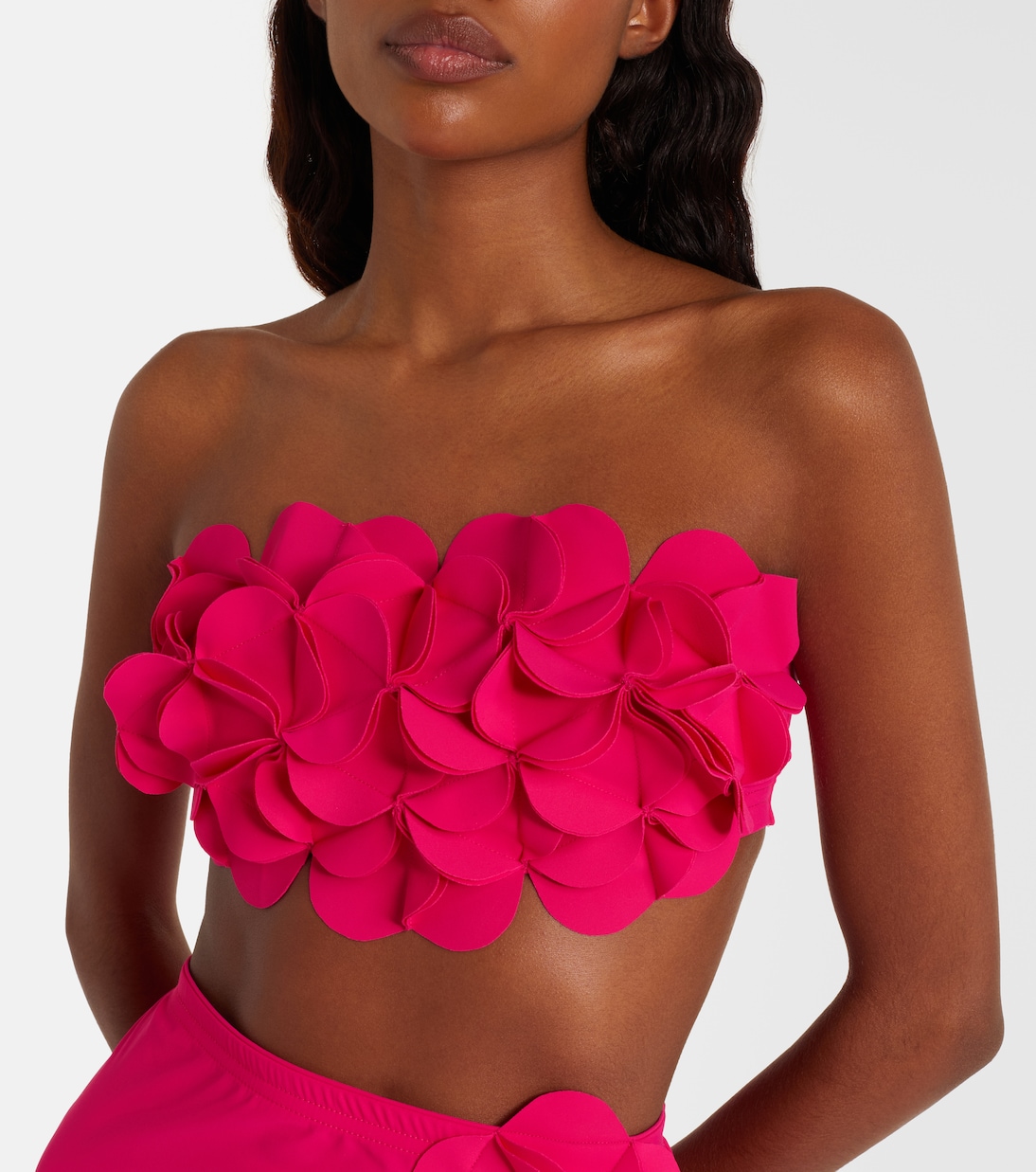 Tess floral-appliqué bikini top | Karla Colletto