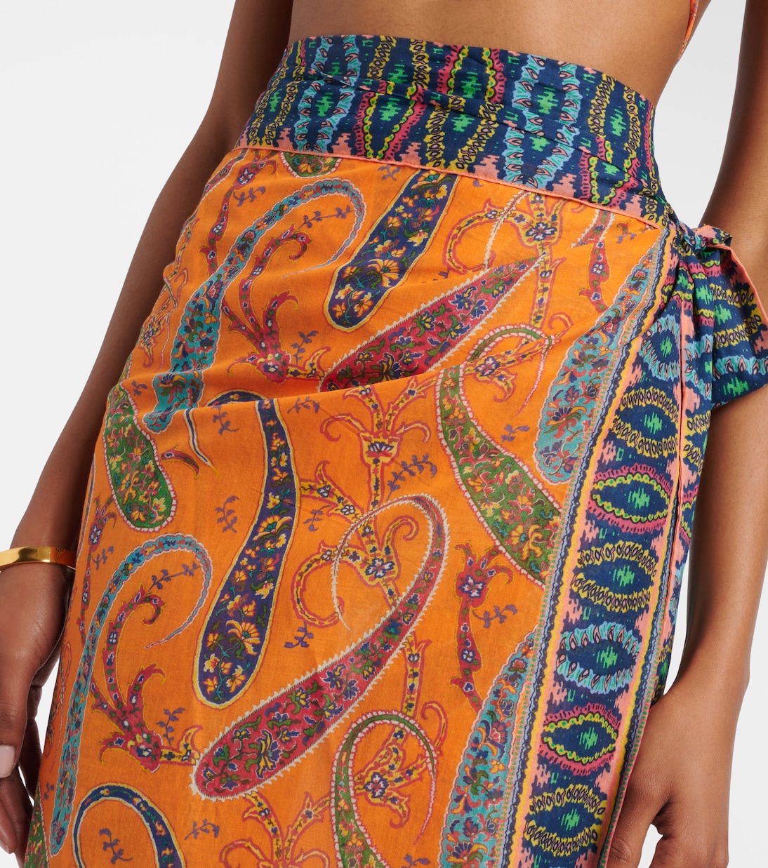 Falda midi de algodón con paisley | Etro