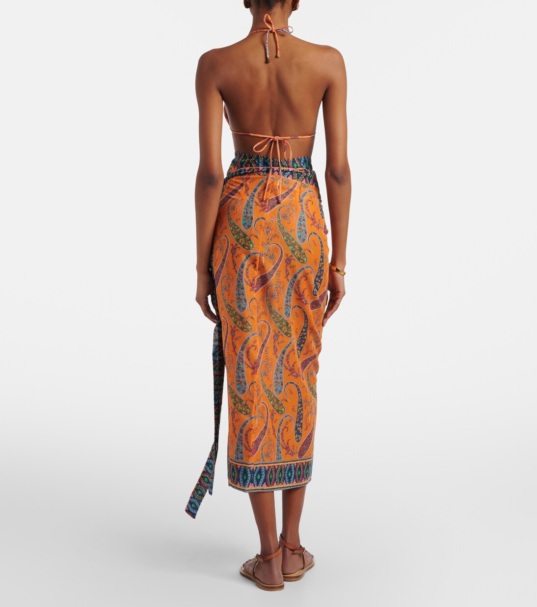 Falda midi de algodón con paisley | Etro