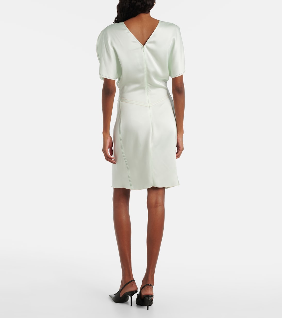 Gathered satin minidress | Victoria Beckham