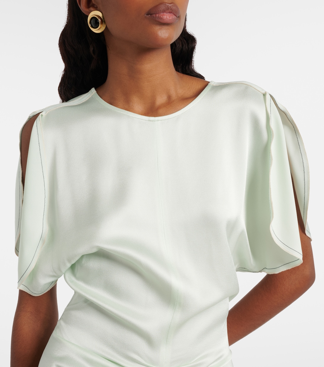 Gathered satin minidress | Victoria Beckham