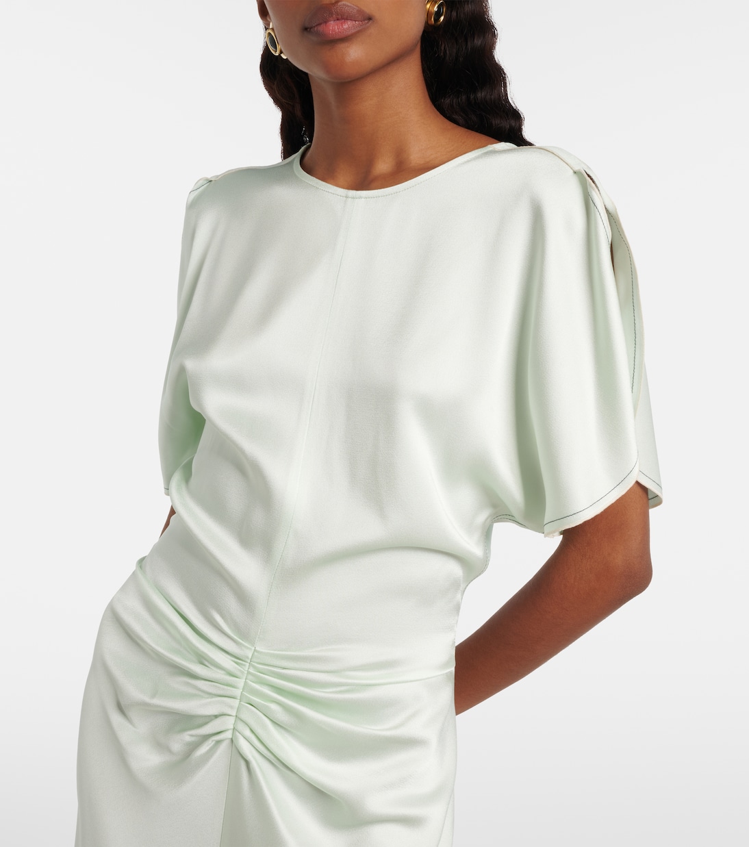 Gathered satin minidress | Victoria Beckham