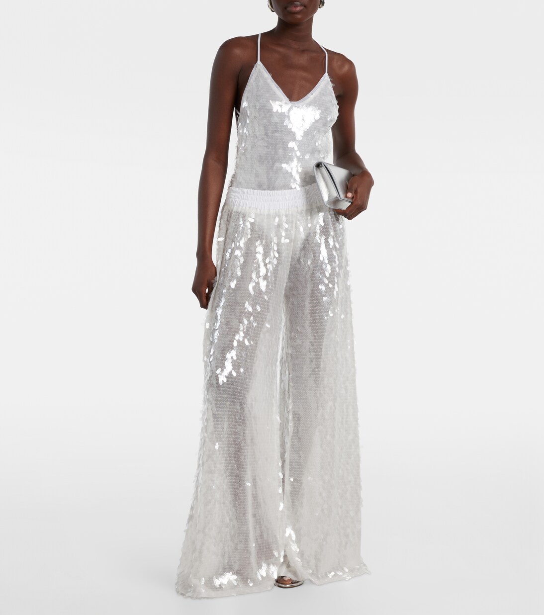 Body Fara de malla semi-transparente con lentejuelas | Norma Kamali