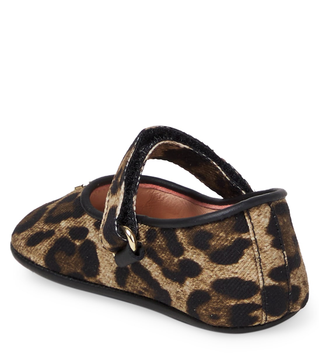 Baby leather-trimmed leopard-print ballet flats | Dolce&Gabbana Kids