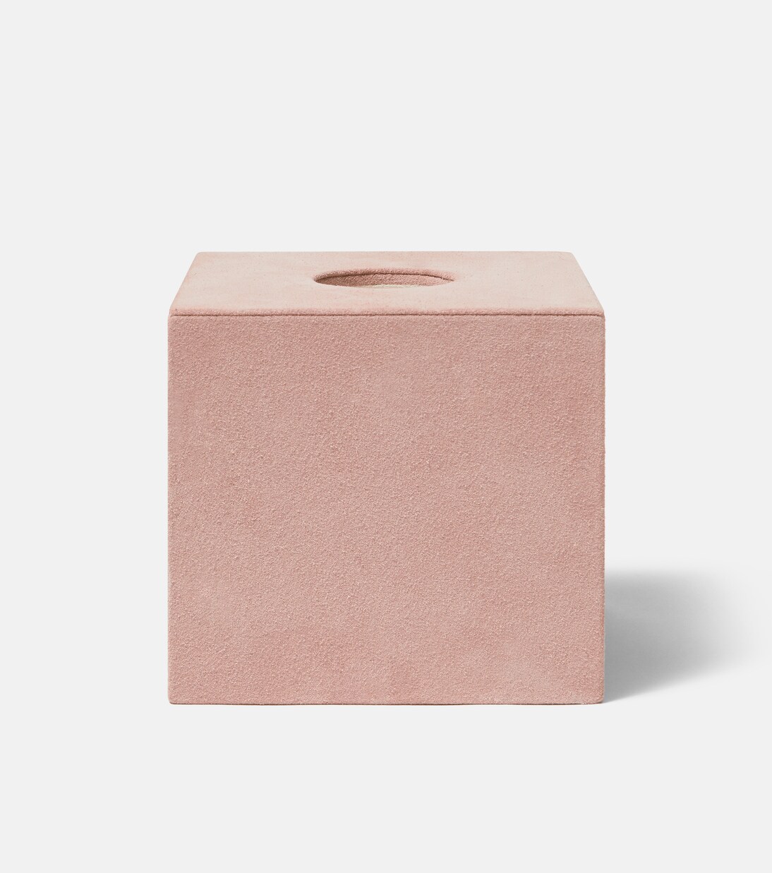 Niez Cube suede and wooden tissue box | Michaël Verheyden