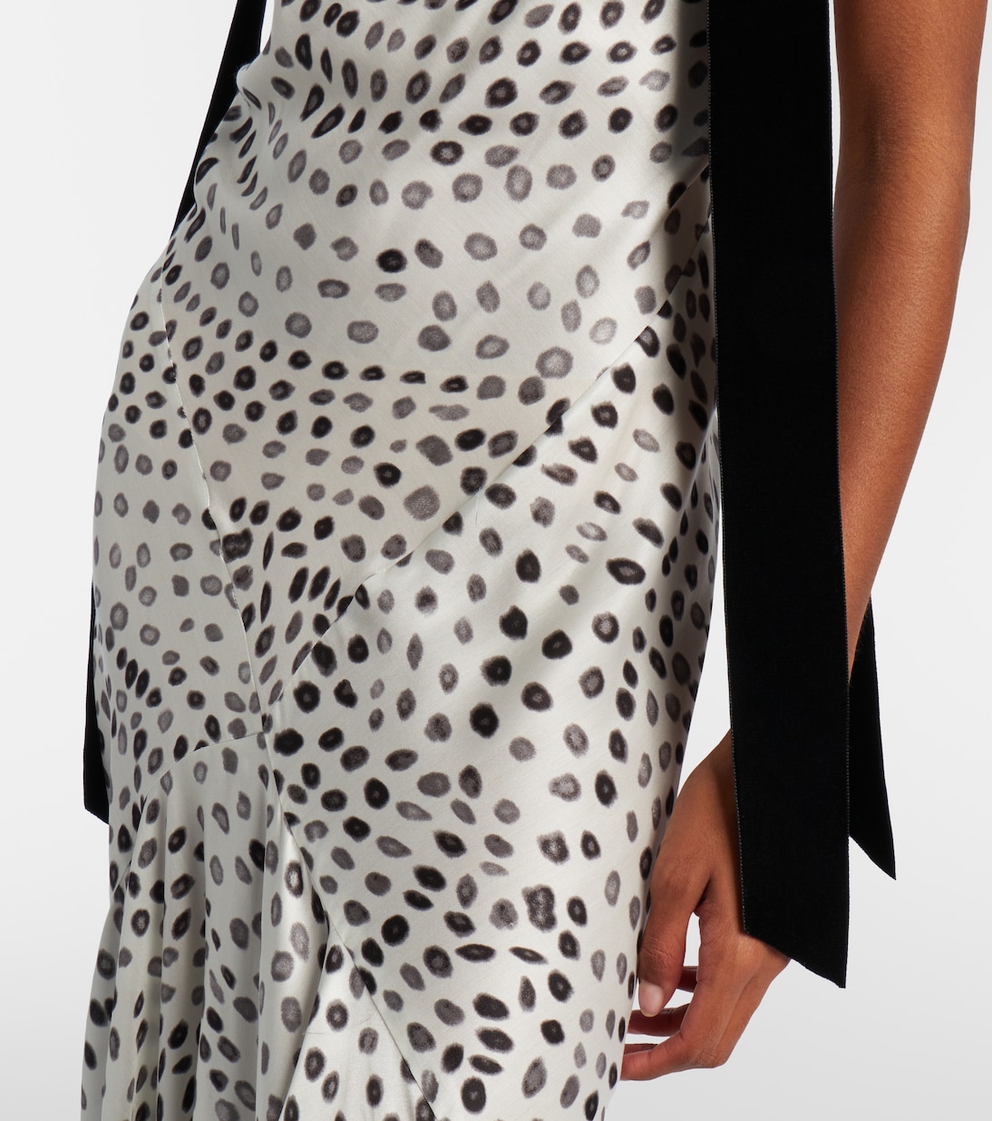 Polka-dot satin midi dress | Nina Ricci