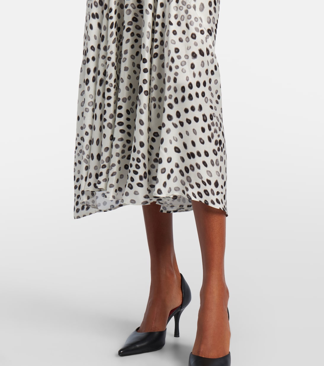 Polka-dot satin midi dress | Nina Ricci