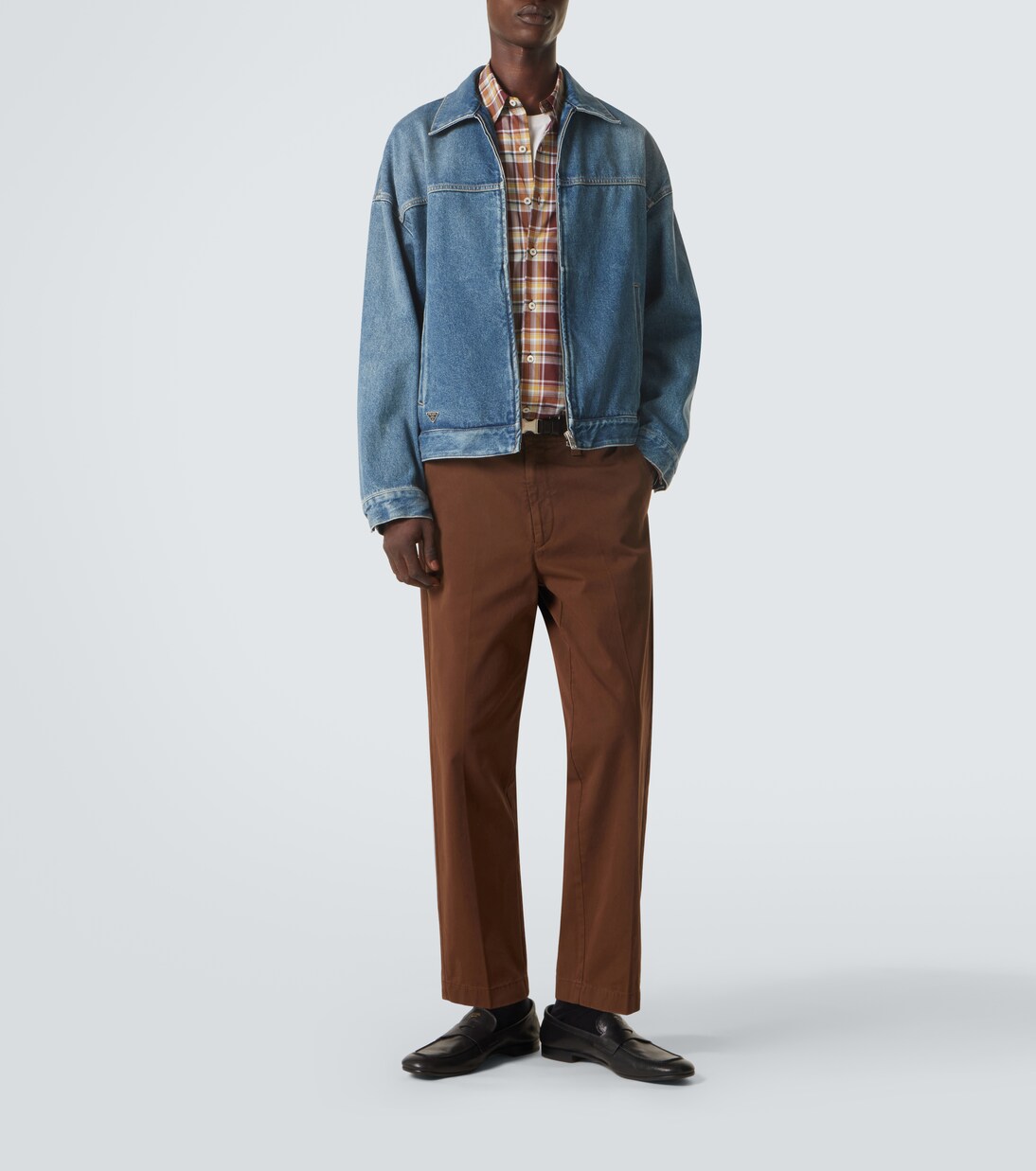 Schmale Hose aus Baumwoll-Gabardine | Prada