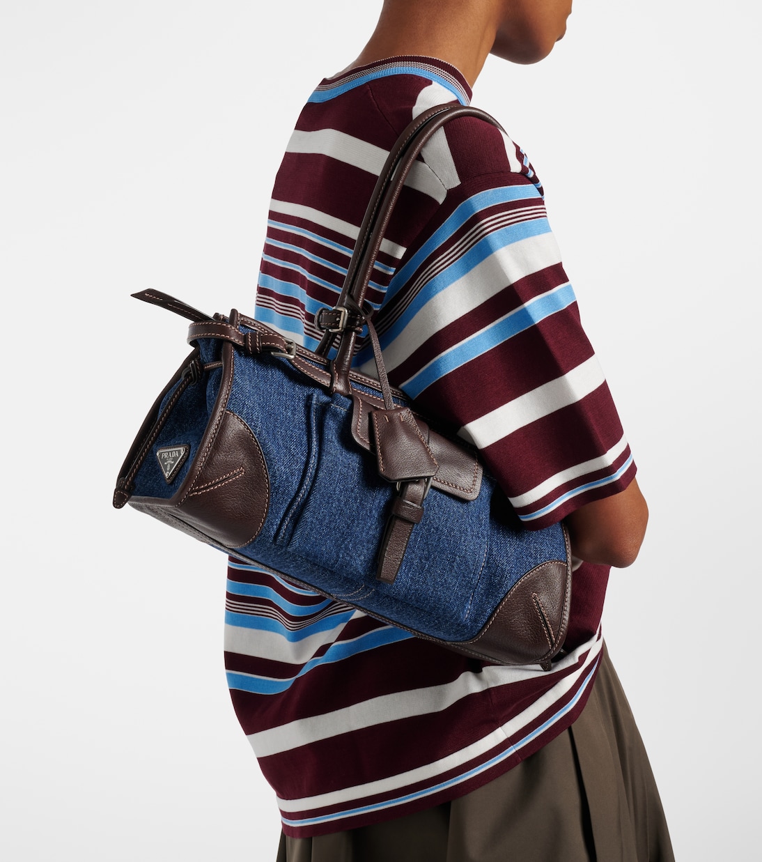 Schultertasche Prada Bonnie Medium aus Denim | Prada