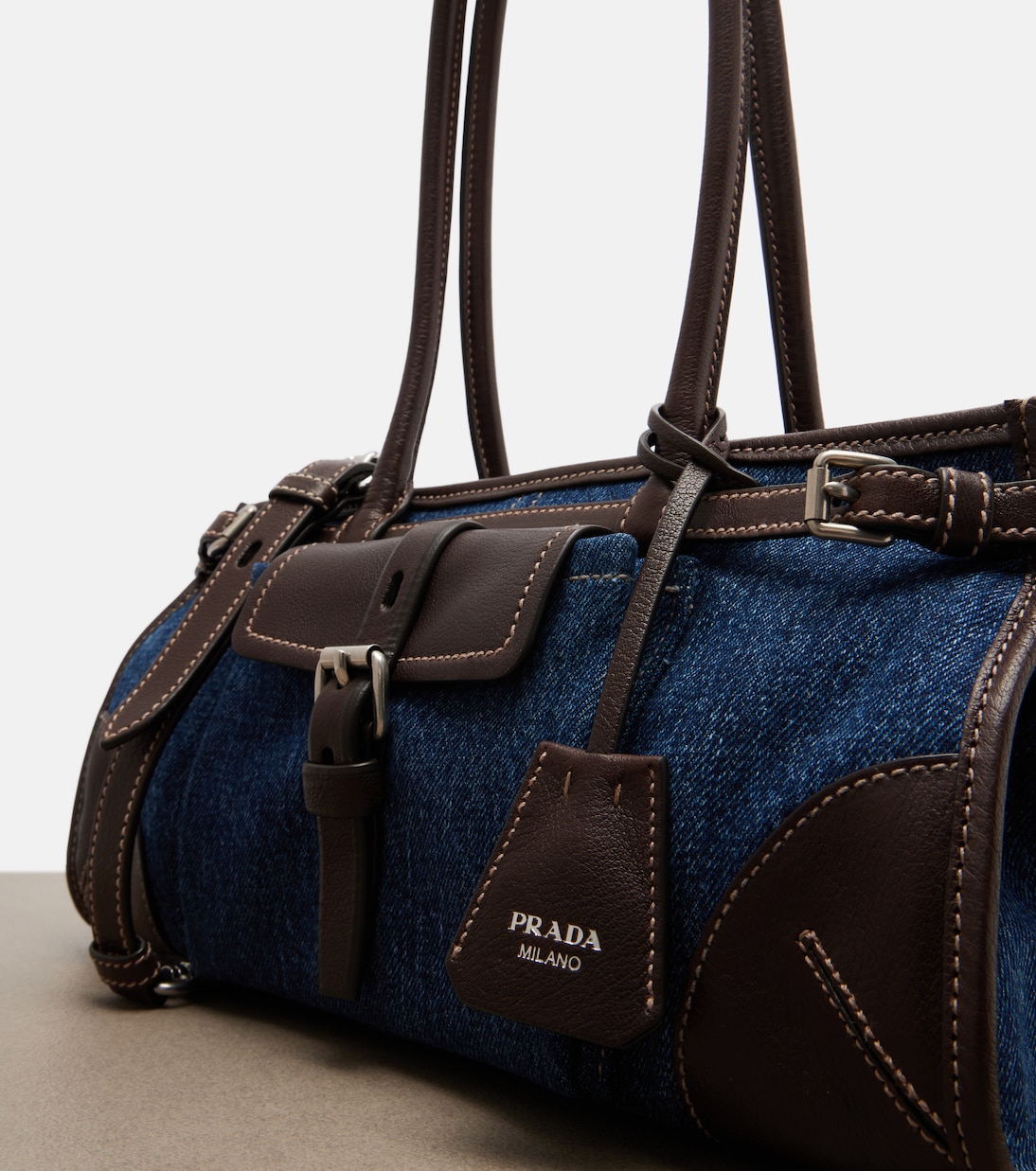 Schultertasche Prada Bonnie Medium aus Denim | Prada