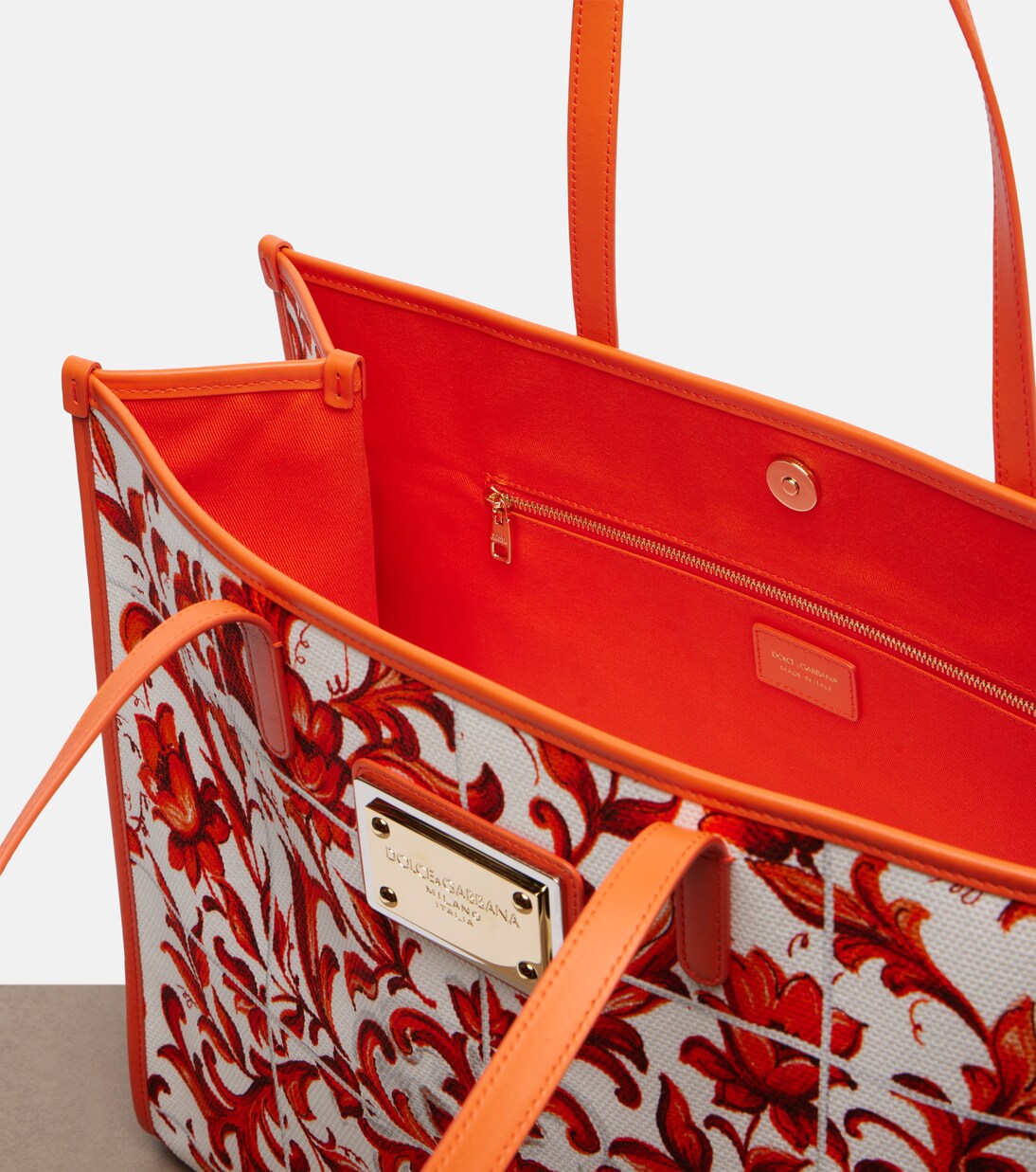 Shopping Large printed canvas shopper | Dolce&Gabbana