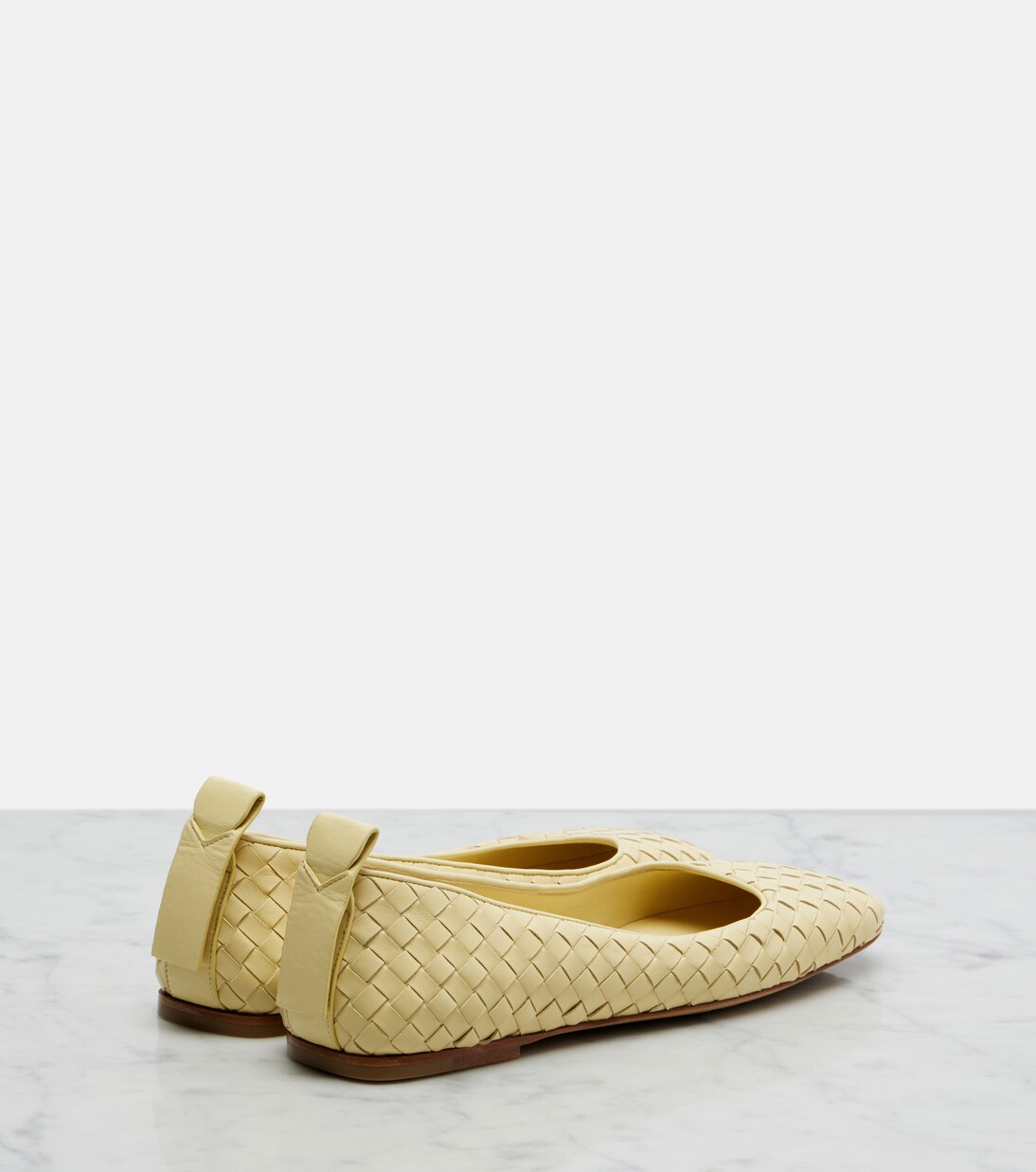 Charlotte Intrecciato leather ballet flats | Bottega Veneta