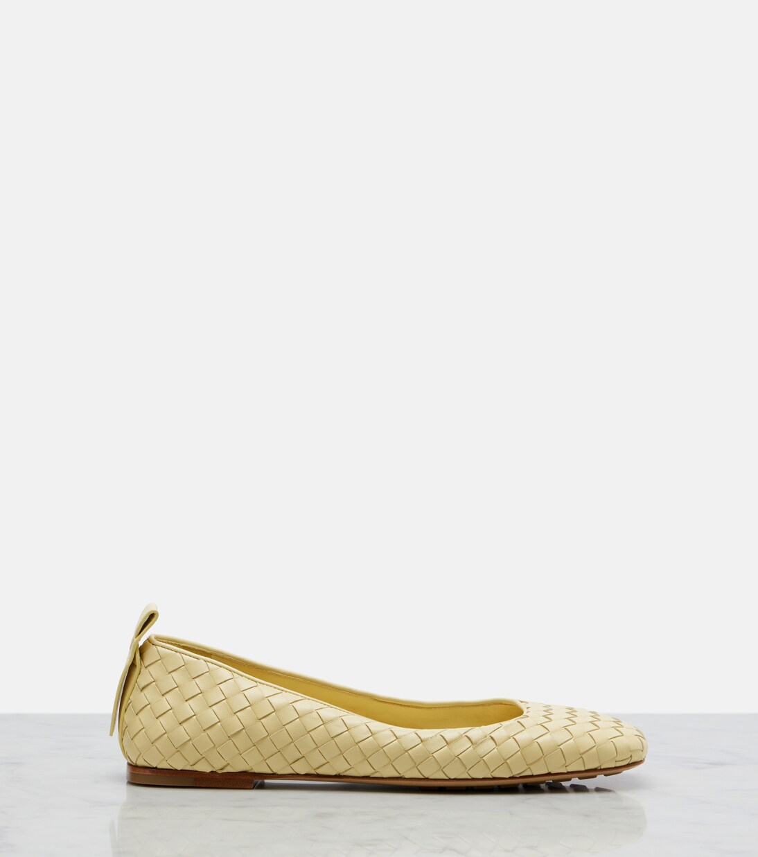 Charlotte Intrecciato leather ballet flats | Bottega Veneta